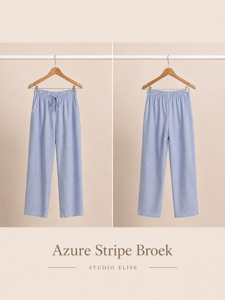 Azure Stripe Broek (S/M)