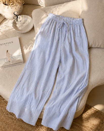 Azure Stripe Broek (S/M)